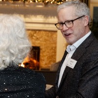 A man and women speaking